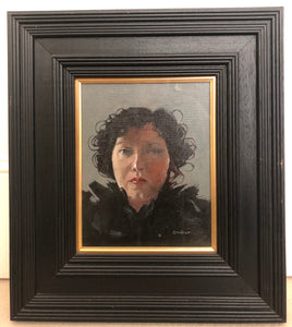 oil painting of a lady