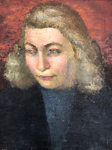 '50s lady freud oil portrait