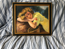 Load image into Gallery viewer, lady in thought oil painting by Bertrand Mogniat-Duclos
