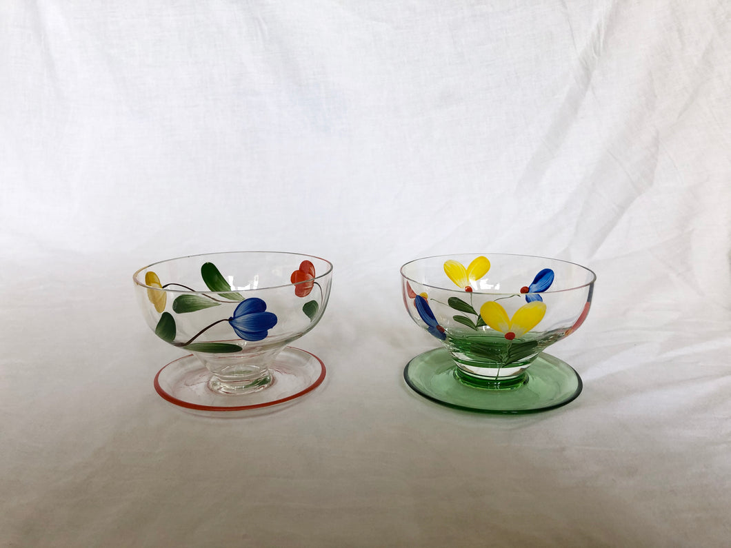 '60s hand-painted lowball cocktail glasses